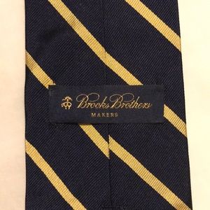 Gold and navy blue Brooks Brothers tie
